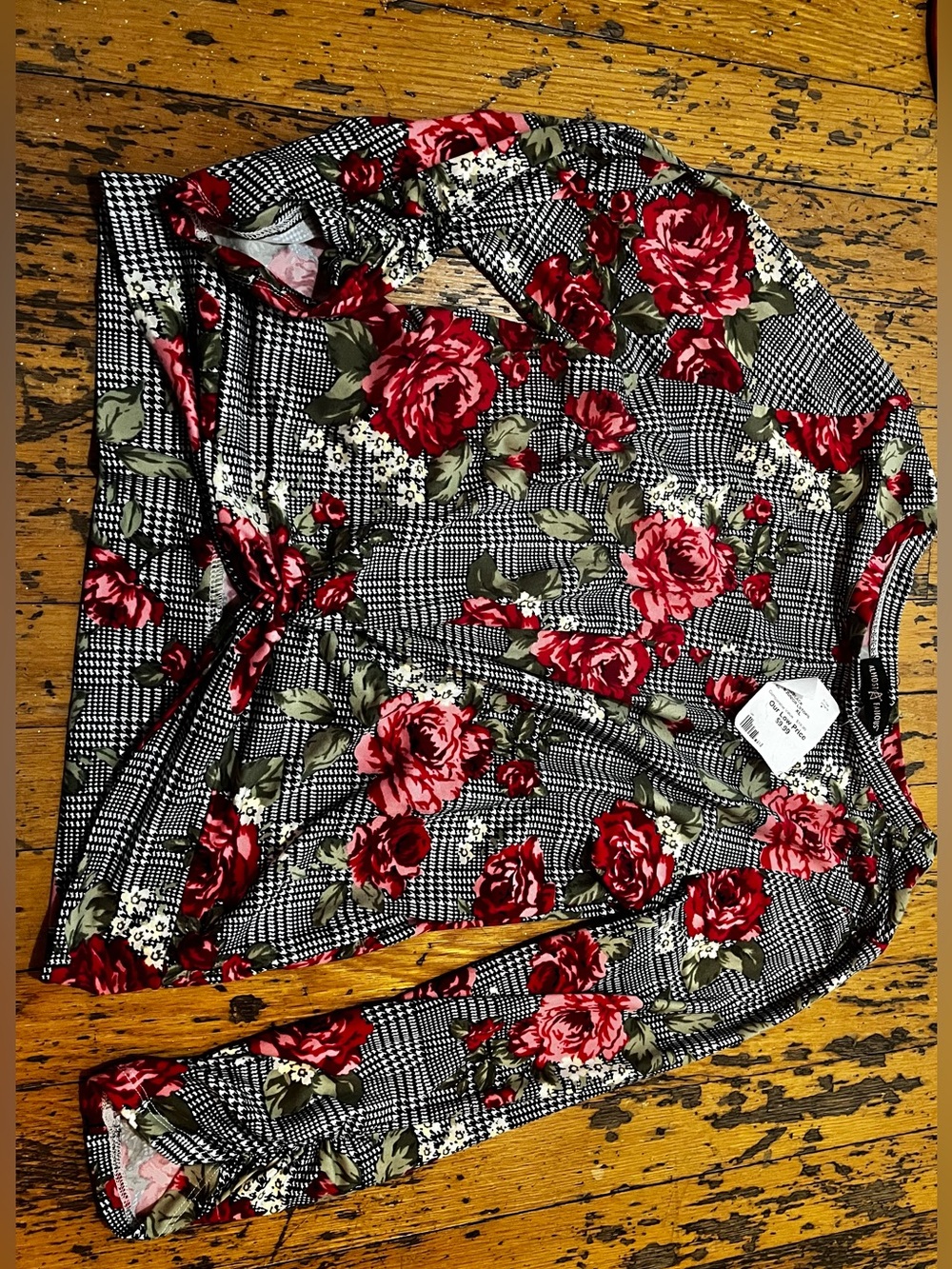 Almost famous crop top mixed pattern